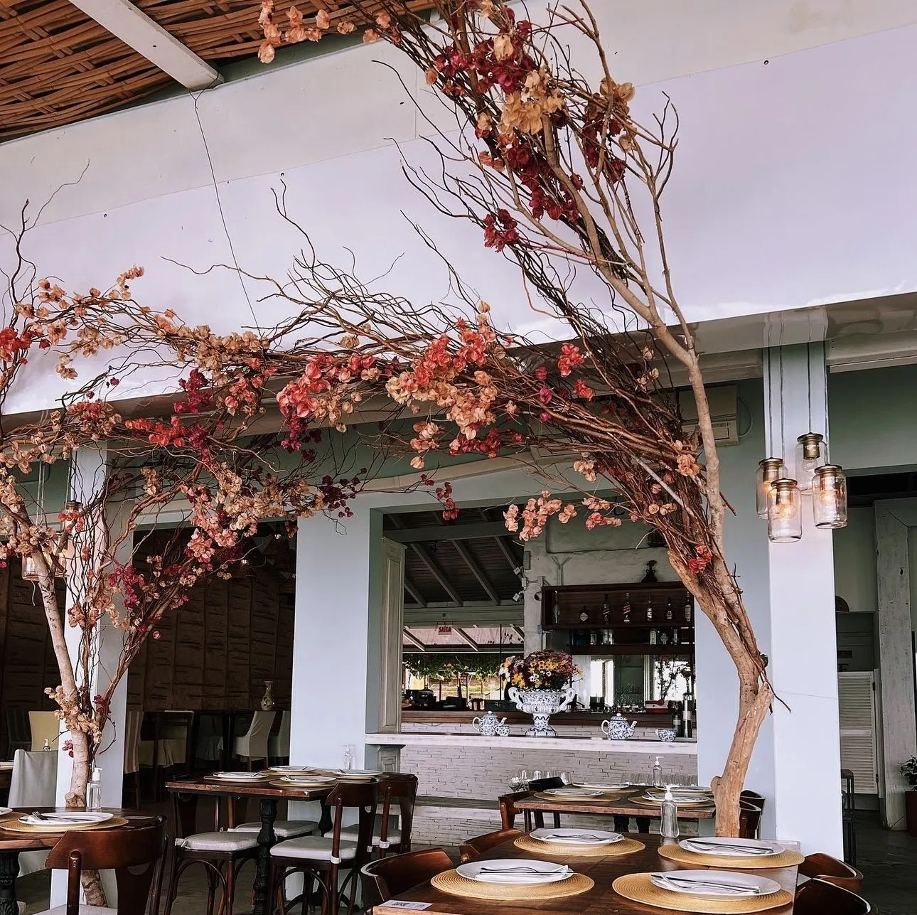 Decoração do salão do Amalfi para celebrações